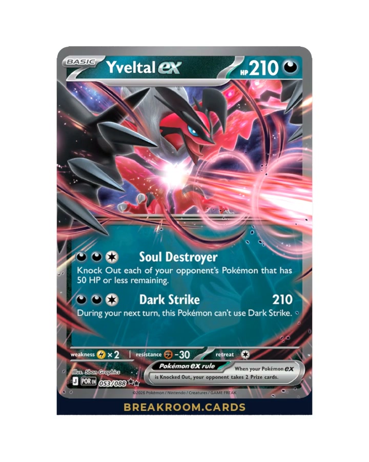 yveltal break pokemon card value - 66/114 Ultra Rare Holo Evolves from null Type Yveltal ex Pokemon perfect order